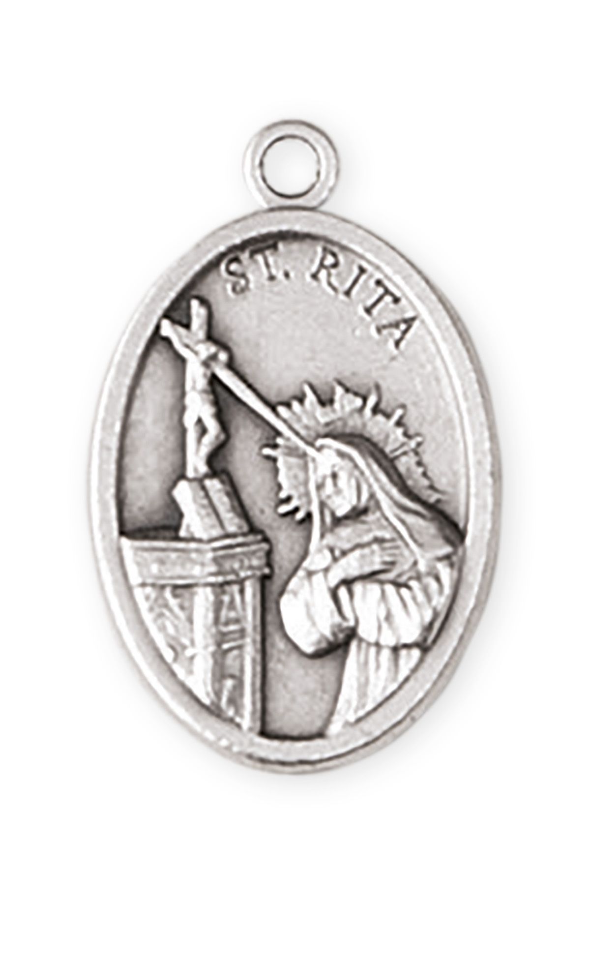 Medalik metalowy Święta Rita