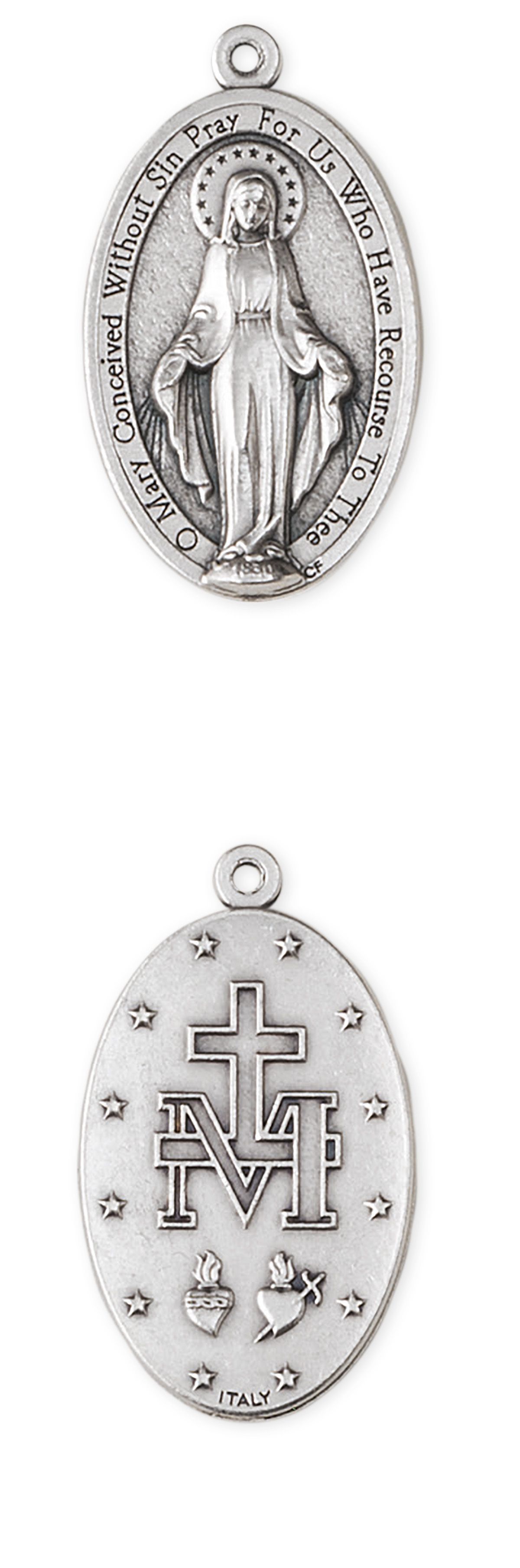 Medalik metalowy Matka Boża Niepokalana 3 cm - zdjęcie 2 - Medalik metalowy Matka Boża Niepokalana 3 cm