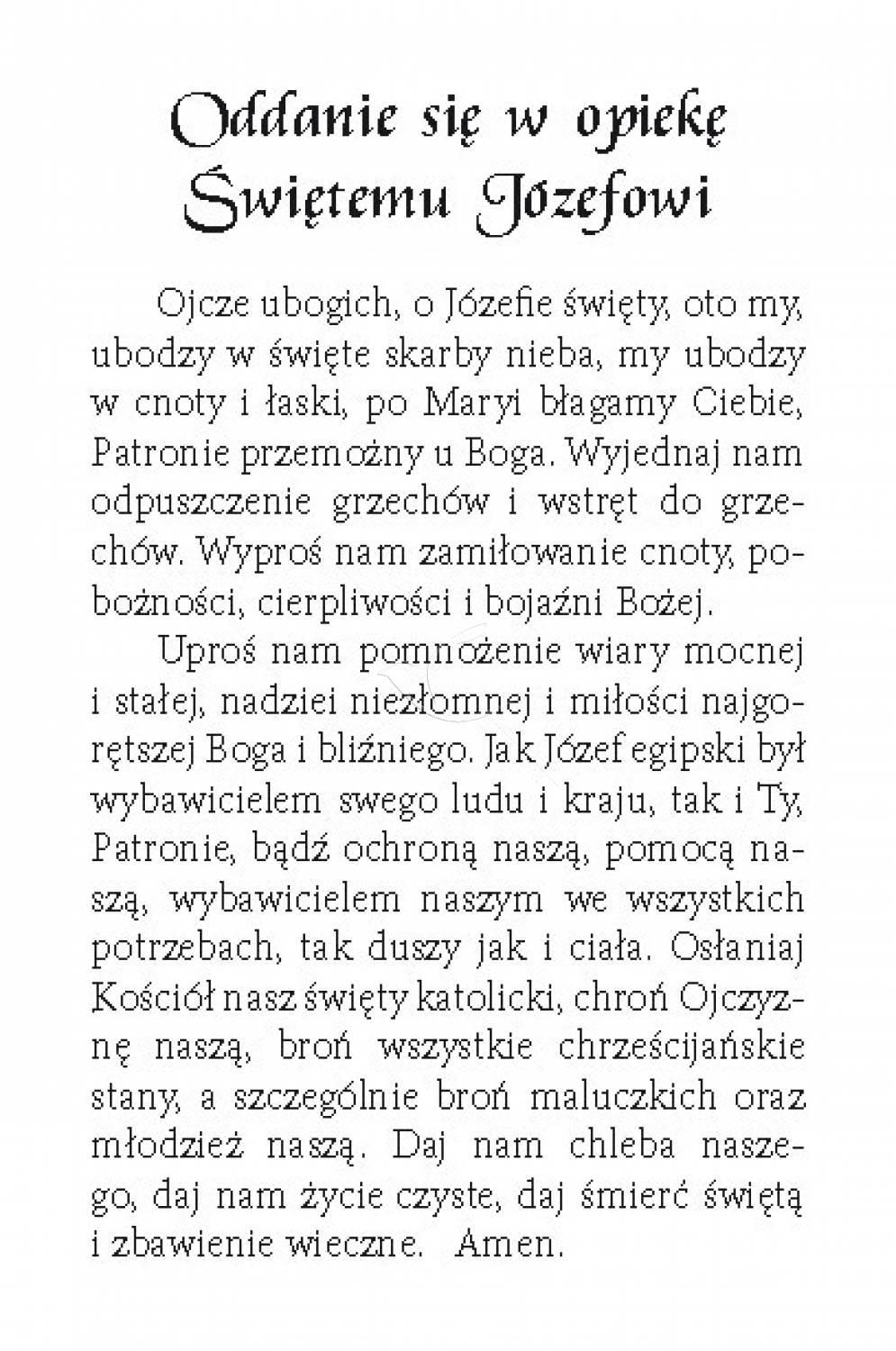 Obrazek Święty Józef z modlitwą - zdjęcie 2 - Obrazek Święty Józef z modlitwą