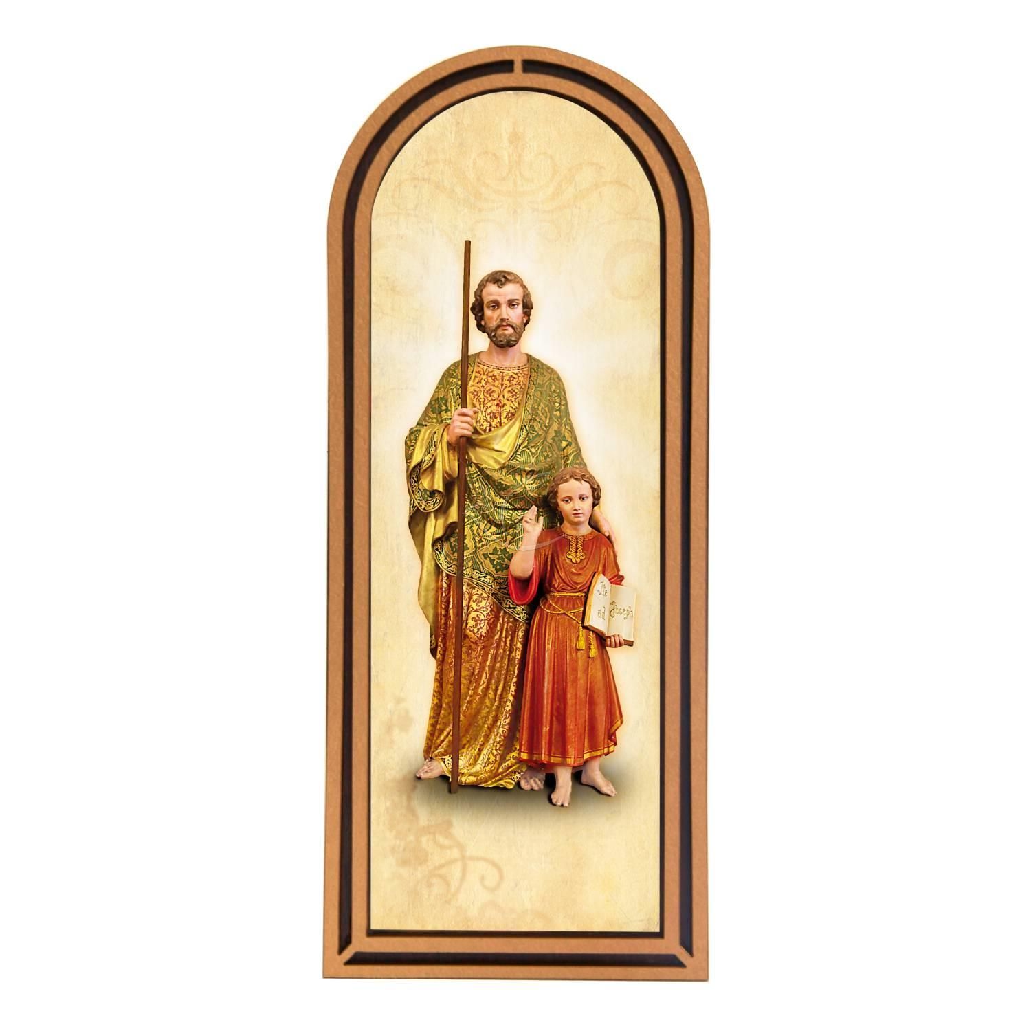 Święty Józef - Obraz półokrągły w ramce HDF (1)