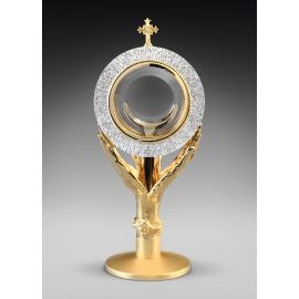 Monstrancja mosiężna, pozłacana - 31 cm (D3) - MONSTRANCJE - Nowość