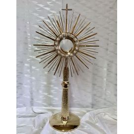 Monstrancja mosiężna, pozłacana - 66 cm (D7) - MONSTRANCJE - Nowość