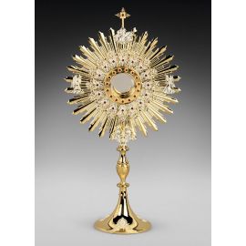 Monstrancja mosiężna, pozłacana - 77 cm (D14) - MONSTRANCJE - Nowość