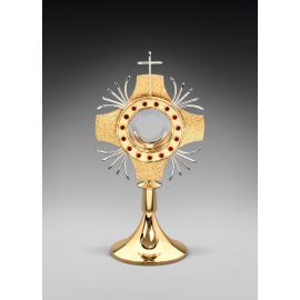 Monstrancja mosiężna, pozłacana - 42 cm (D17) - MONSTRANCJE - Nowość