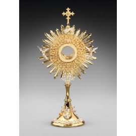 Monstrancja mosiężna, pozłacana - 78 cm (D28) - MONSTRANCJE - Nowość