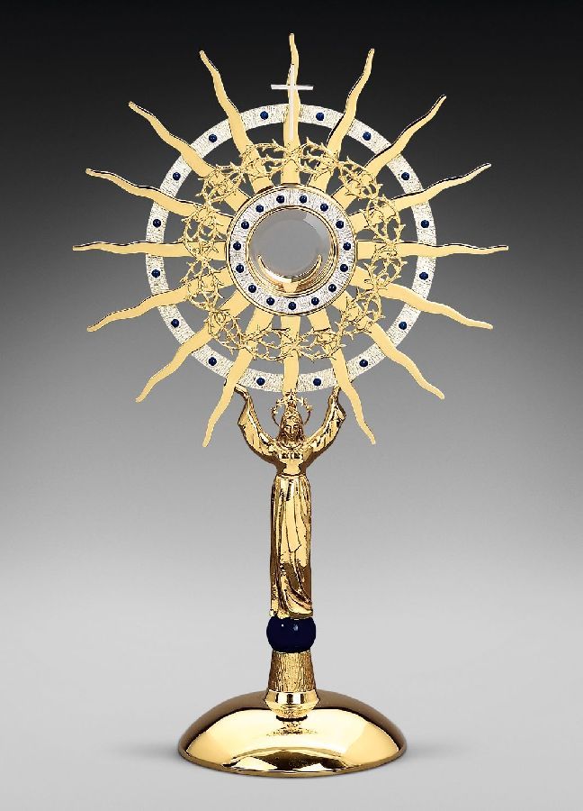 Monstrancja Maryjna, pozłacana - 74 cm (D29)