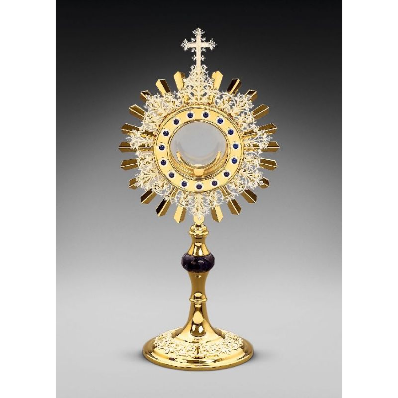 Monstrancja Maryjna, pozłacana - 51 cm (D32) - Monstrancja Maryjna, pozłacana - 51 cm (D32)