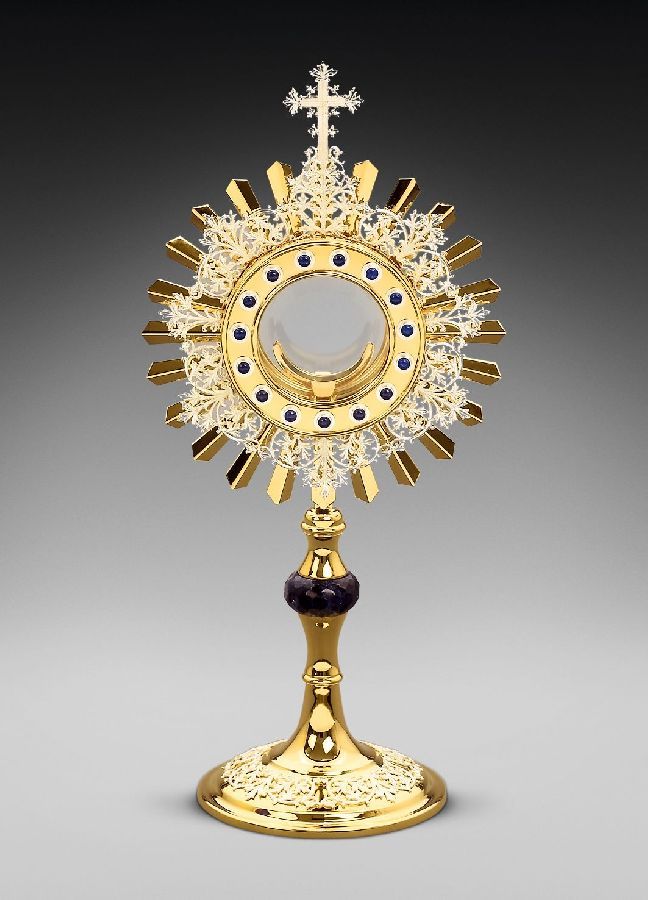 Monstrancja Maryjna, pozłacana - 51 cm (D32)