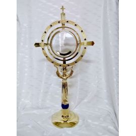 Monstrancja Maryjna, luna 16 cm, pozłacana - 68 cm (D33) - MONSTRANCJE - Nowość