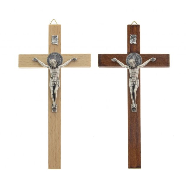 Krzyż św. Benedykta drewniany - 16 cm