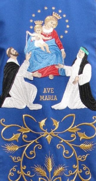 Ornat haftowany Matka Boża Pompejańska - zdjęcie 3 - Ornat haftowany Matka Boża Pompejańska