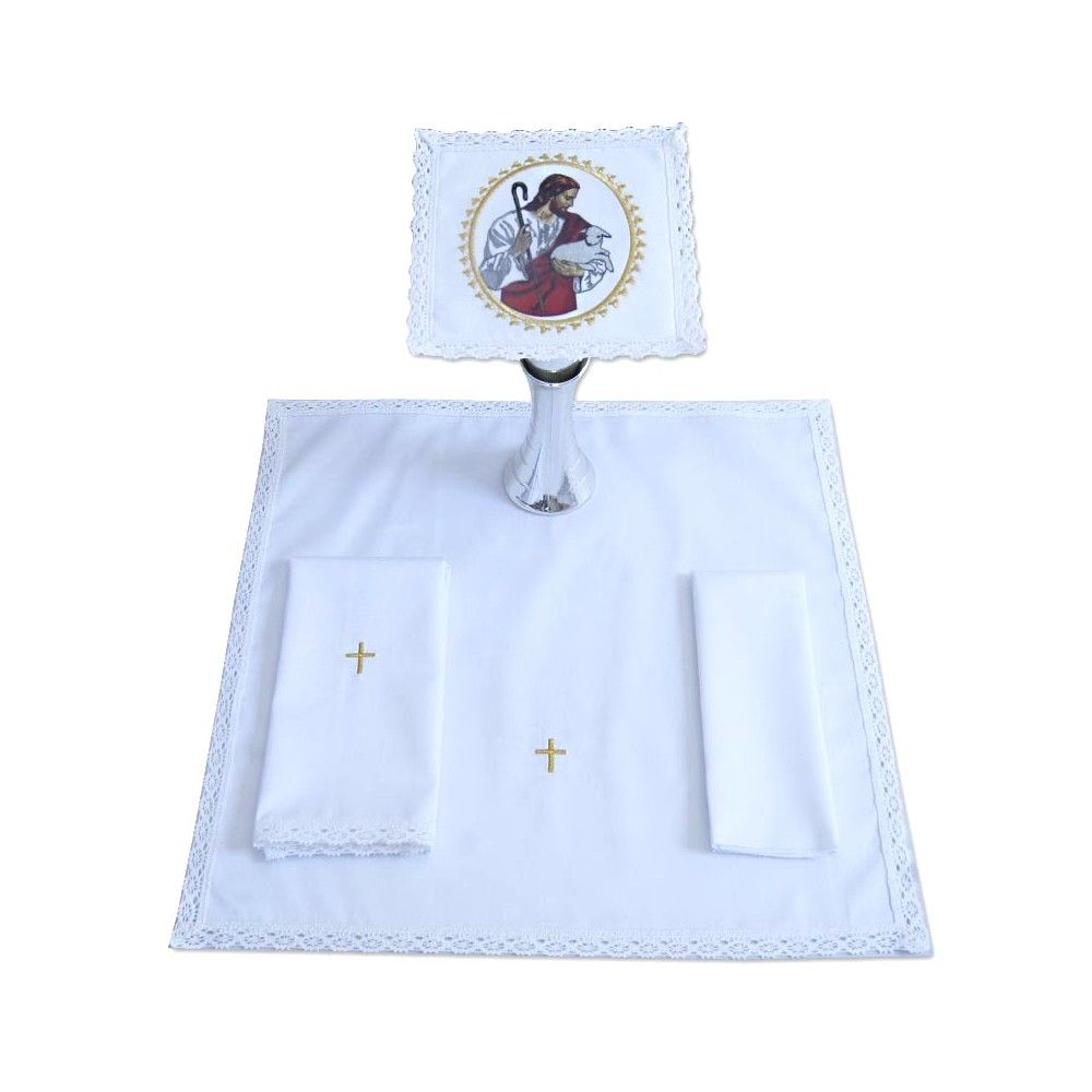 Bielizna kielichowa haftowana - Dobry Pasterz