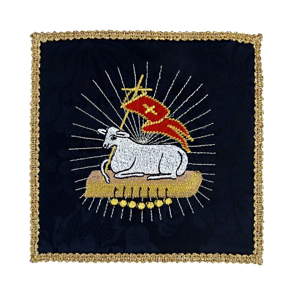 Palka haftowana czarna Baranek (4)