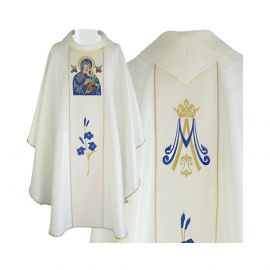 Ornat haftowany MB Nieustającej Pomocy - żakard - Ornaty Maryjne - Nowość