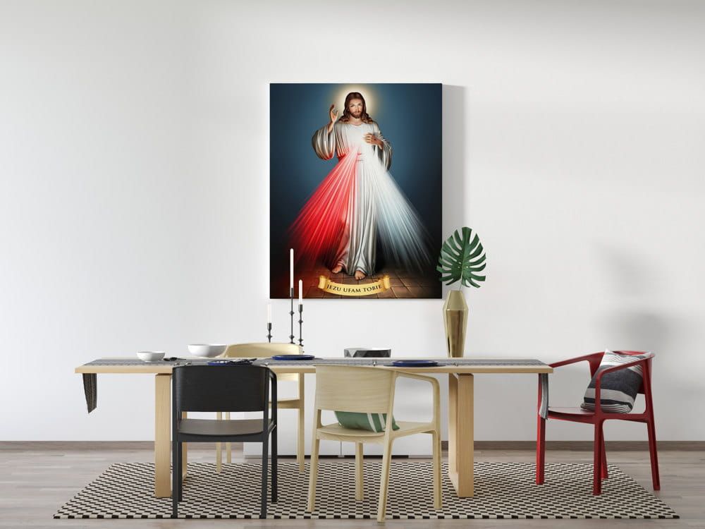 Obraz Jezus Miłosierny - płótno canvas (2) - zdjęcie 2 - Obraz Jezus Miłosierny - płótno canvas (2)