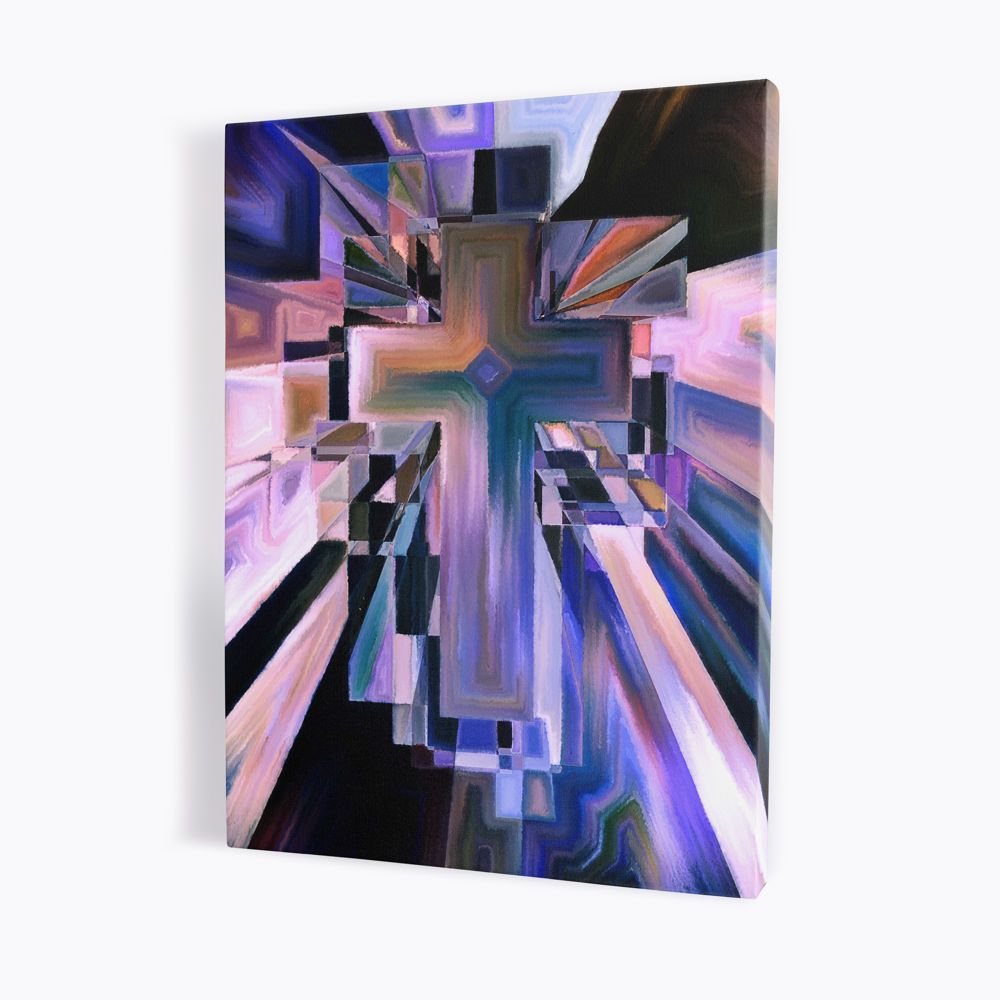 Obraz Krzyża w stylu abstrakcyjnym - płótno canvas (18) - Obrazy na płótnie canvas
