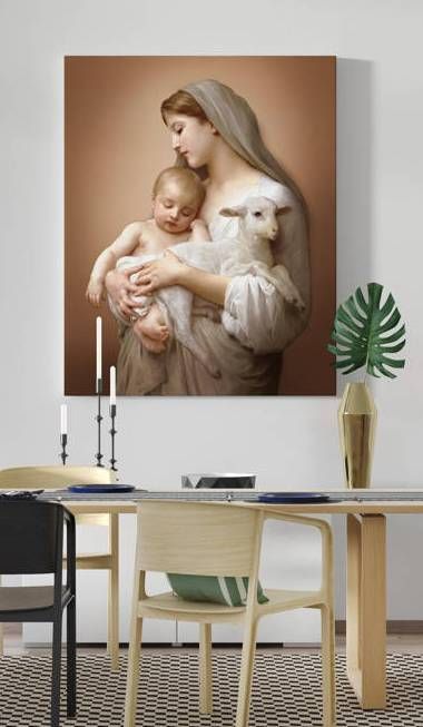 Obraz Matka Boża z Dzieciątkiem - płótno canvas (31) - zdjęcie 2 - Obraz Matka Boża z Dzieciątkiem - płótno canvas (31)