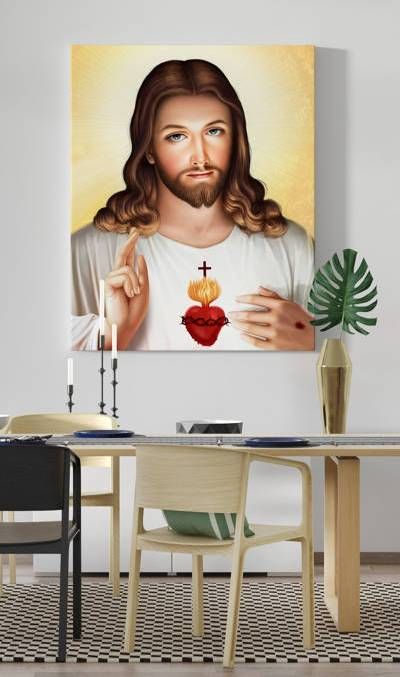 Obraz Serce Jezusa - płótno canvas (37) - zdjęcie 2 - Obraz Serce Jezusa - płótno canvas (37)