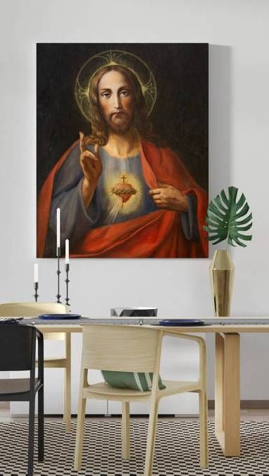Obraz Serce Jezusa - płótno canvas (39) - zdjęcie 2 - Obraz Serce Jezusa - płótno canvas (39)