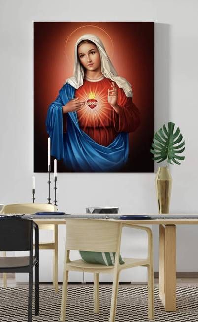 Obraz Serce Maryi - płótno canvas (41) - zdjęcie 2 - Obraz Serce Maryi - płótno canvas (41)
