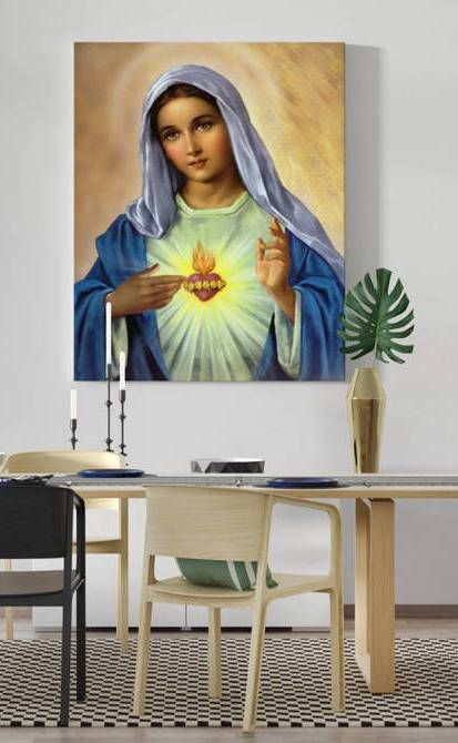 Obraz Serce Maryi - płótno canvas (42) - zdjęcie 2 - Obraz Serce Maryi - płótno canvas (42)