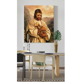 Obraz Dobry Pasterz - płótno canvas (53) - zdjęcie 2 - Obraz Dobry Pasterz - płótno canvas (53)