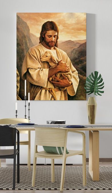 Obraz Dobry Pasterz - płótno canvas (53) - zdjęcie 2 - Obraz Dobry Pasterz - płótno canvas (53)