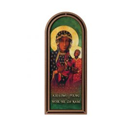 Obraz półokrągły - Matka Boża Częstochowska - Obrazek religijny płyta HDF - Nowość
