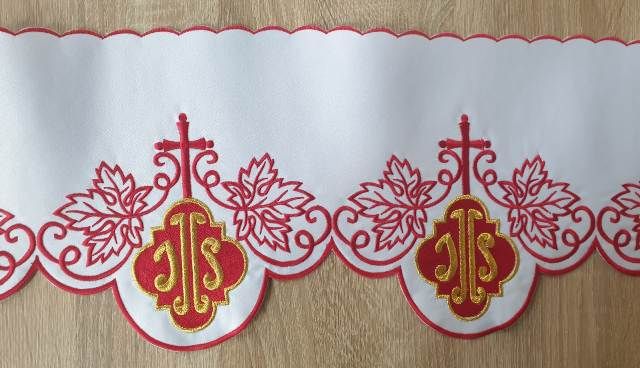 Metraż haftowany  czerwony, IHS