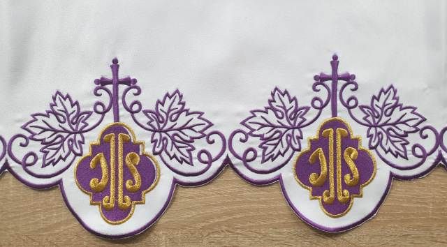 Metraż haftowany  fioletowy, IHS