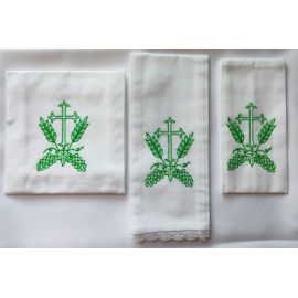 Bielizna kielichowa krzyż zielony - Zestawy - Nowość