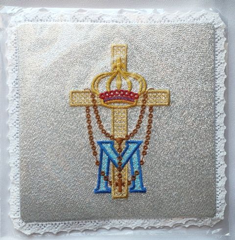 Palka haftowana wzór maryjny M (6)