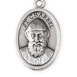 Medalik metalowy św. Charbel - Medaliki włoskie metalowe - Nowość