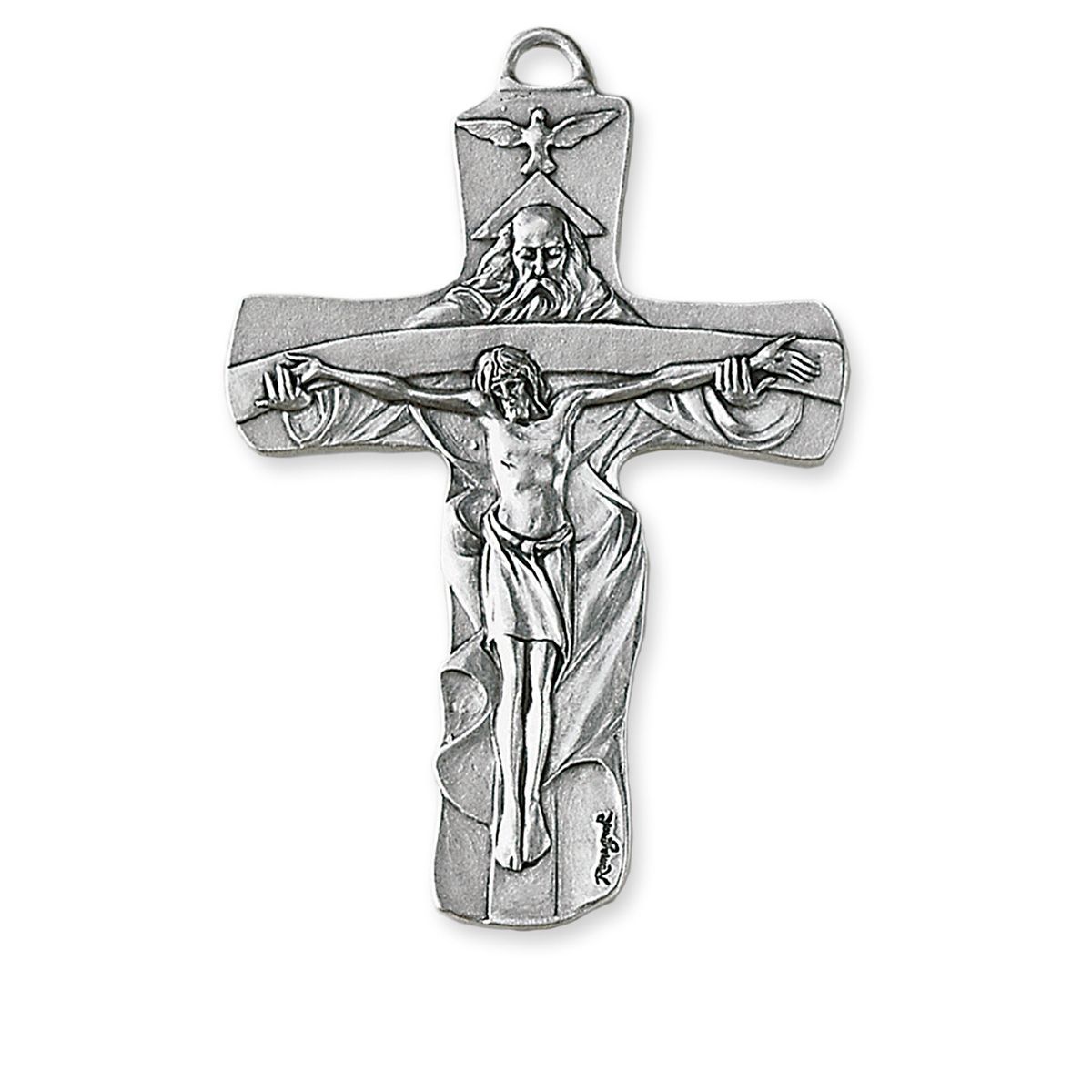 Krzyżyk metalowy Trójca Święta - 6,5 cm