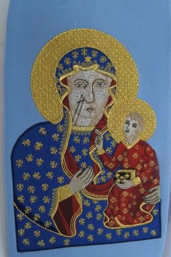 Stuła kapłańska - Matka Boża Częstochowska (23) - zdjęcie 2 - Stuła kapłańska - Matka Boża Częstochowska (23)