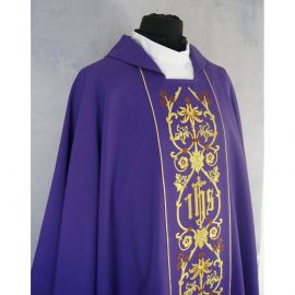 Ornat gotycki IHS - kolory liturgiczne (18) - Ornaty haftowane - Nowość