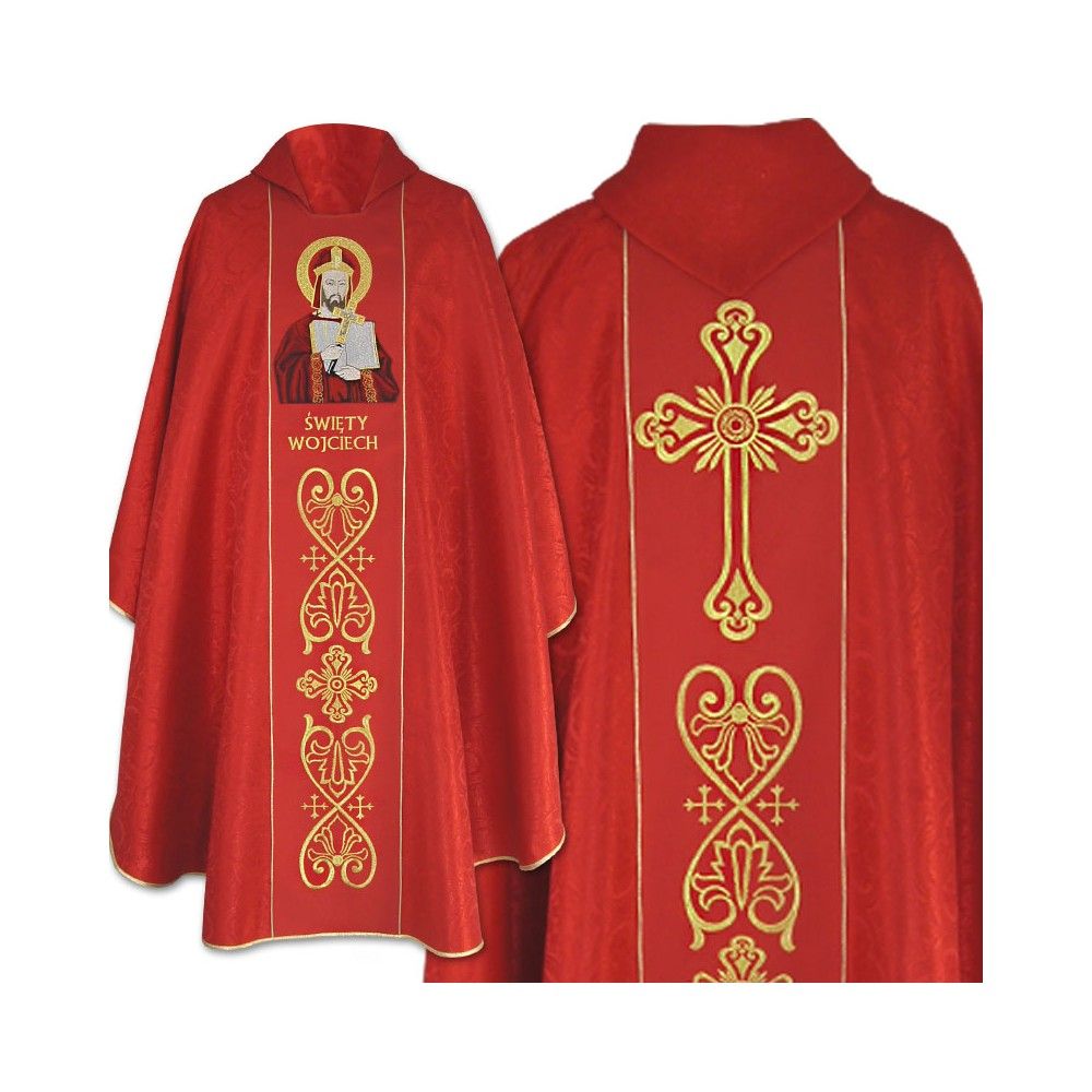 Ornat gotycki haftowany Święty Wojciech