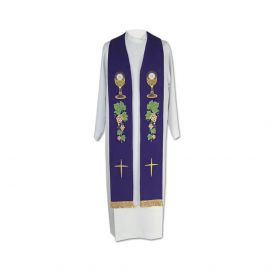 Stuła kapłańska eucharystyczna - 3 kolory - zdjęcie 2 - Stuła kapłańska eucharystyczna - 3 kolory
