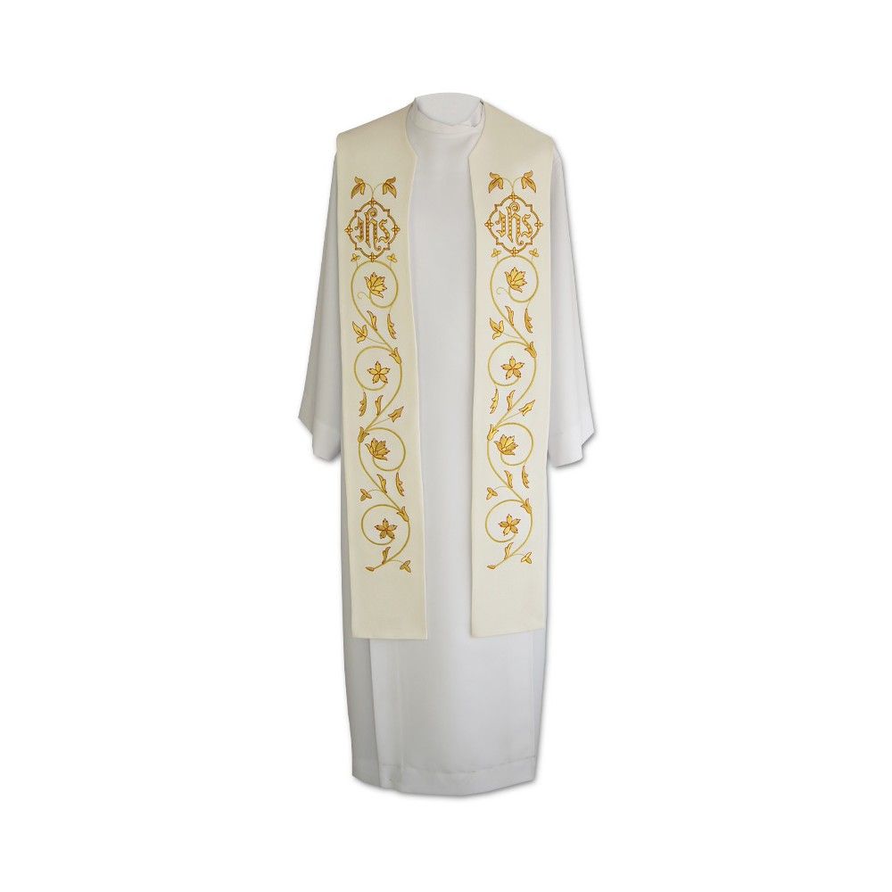 Stuła kapłańska eucharystyczna IHS - 3 kolory do wyboru - zdjęcie 4 - Stuła kapłańska eucharystyczna IHS - 3 kolory