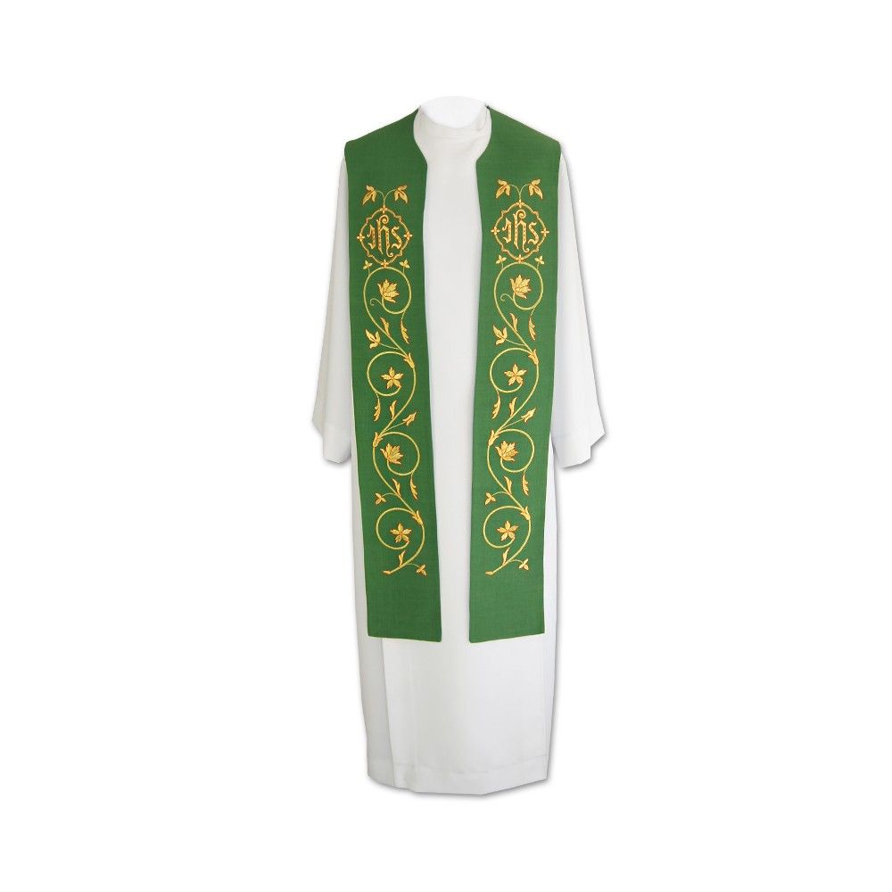 Stuła kapłańska eucharystyczna IHS - 3 kolory do wyboru - zdjęcie 8 - Stuła kapłańska eucharystyczna IHS - 3 kolory