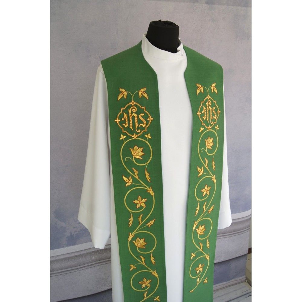 Stuła kapłańska eucharystyczna IHS - 3 kolory do wyboru - zdjęcie 9 - Stuła kapłańska eucharystyczna IHS - 3 kolory