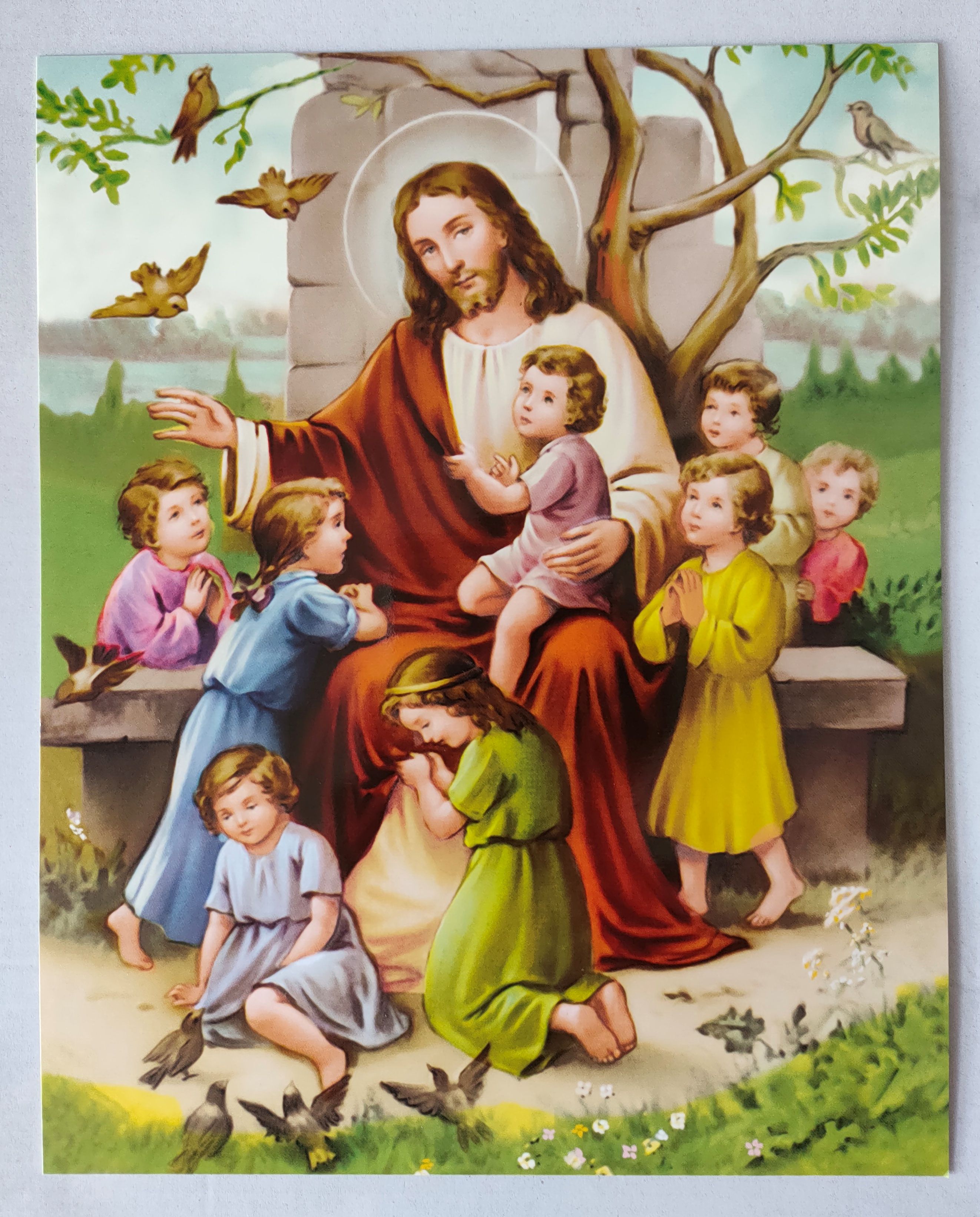 Jezus z dziećmi - Obraz do oprawienia format (20x25) - OBRAZY RELIGIJNE