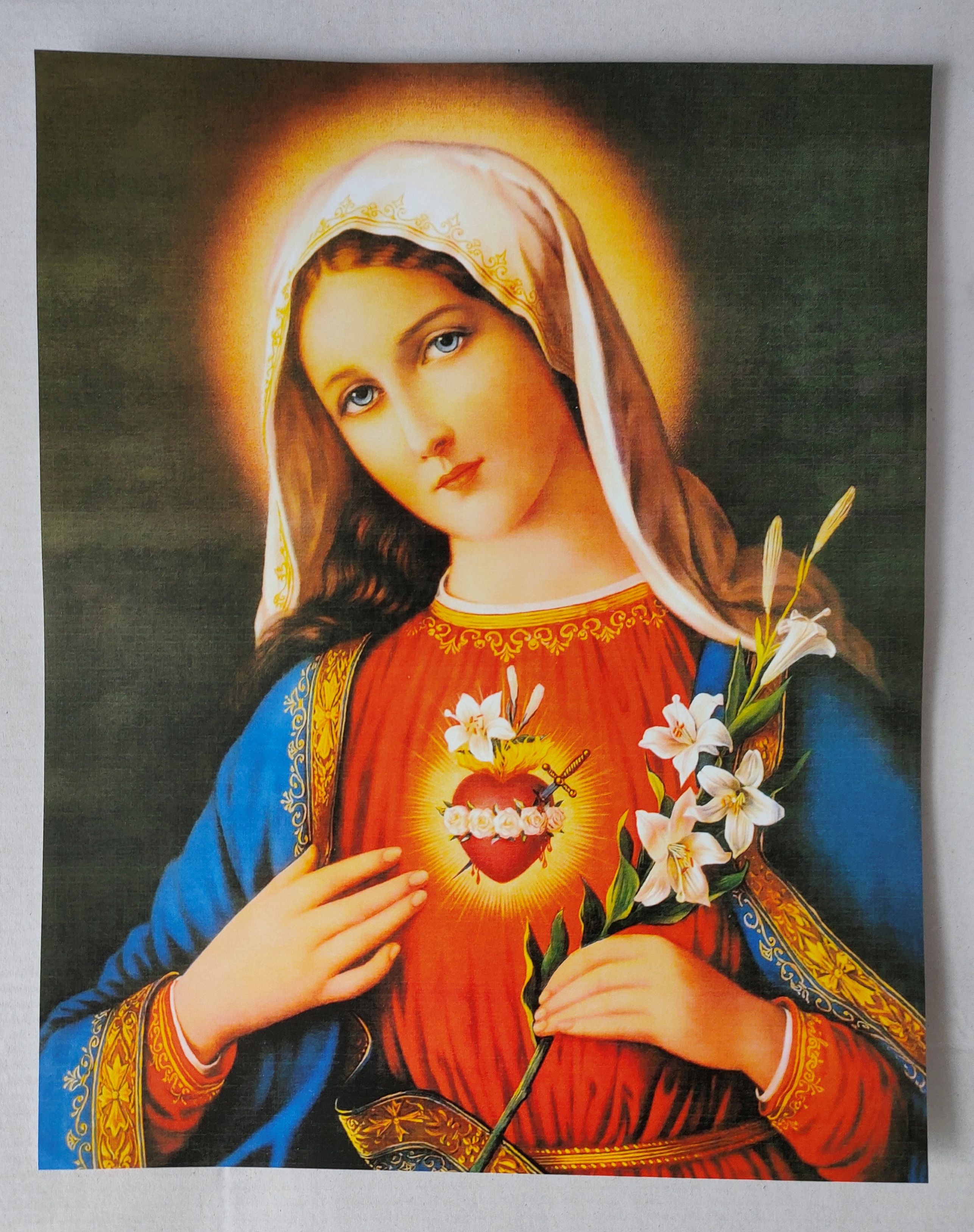 Serce Maryi - Obraz do oprawienia format (20x25) - nr 2