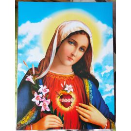 Serce Maryi - Obraz do oprawienia format (30x40) - OBRAZY RELIGIJNE - Nowość