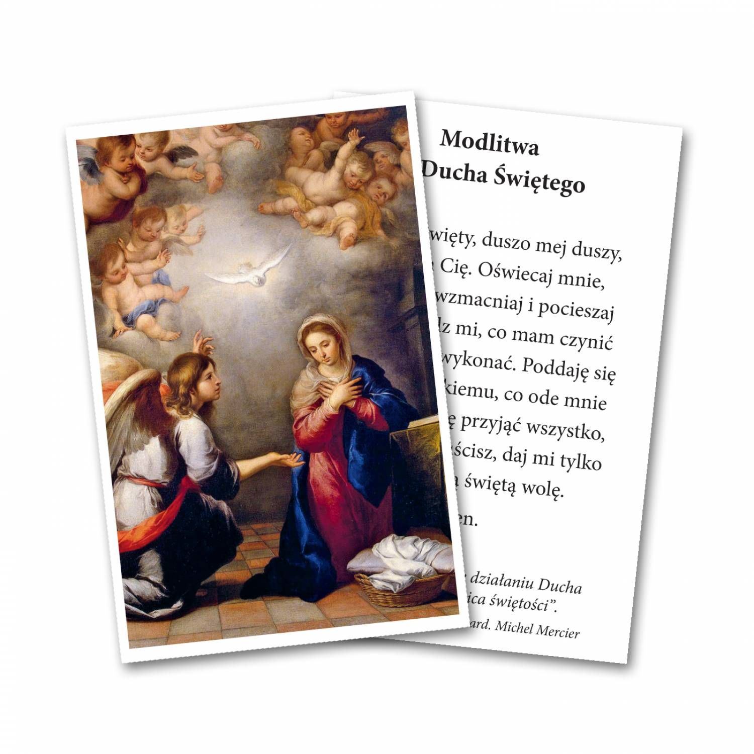 Zesłanie Ducha Świętego - Obrazek z modlitwą