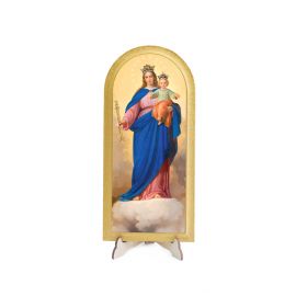 Obraz półokrągły Matka Boża Wspomożycielka - Obrazek religijny płyta HDF - Nowość
