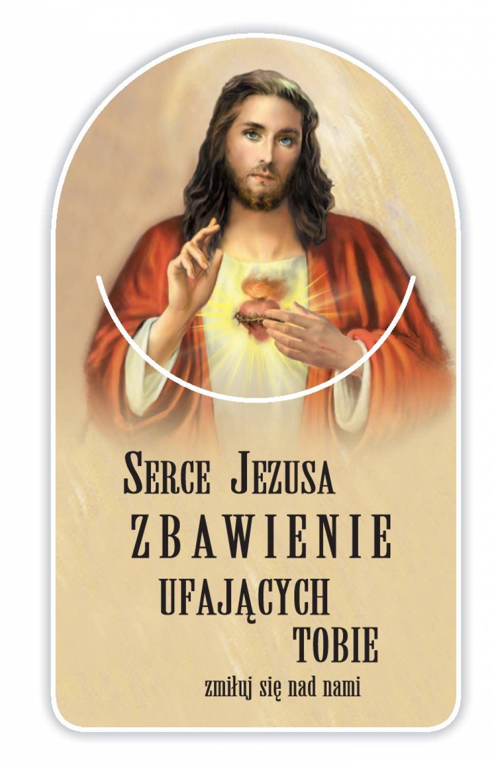 Zakładka papierowa półokrągła - Serce Jezusa