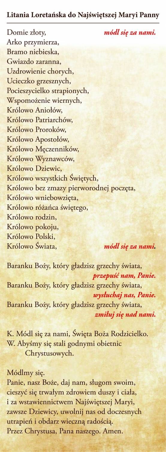 Baner Litania Loretańska  (200 x 74 cm) - zdjęcie 2 - Baner Litania Loretańska  (200 x 74 cm)