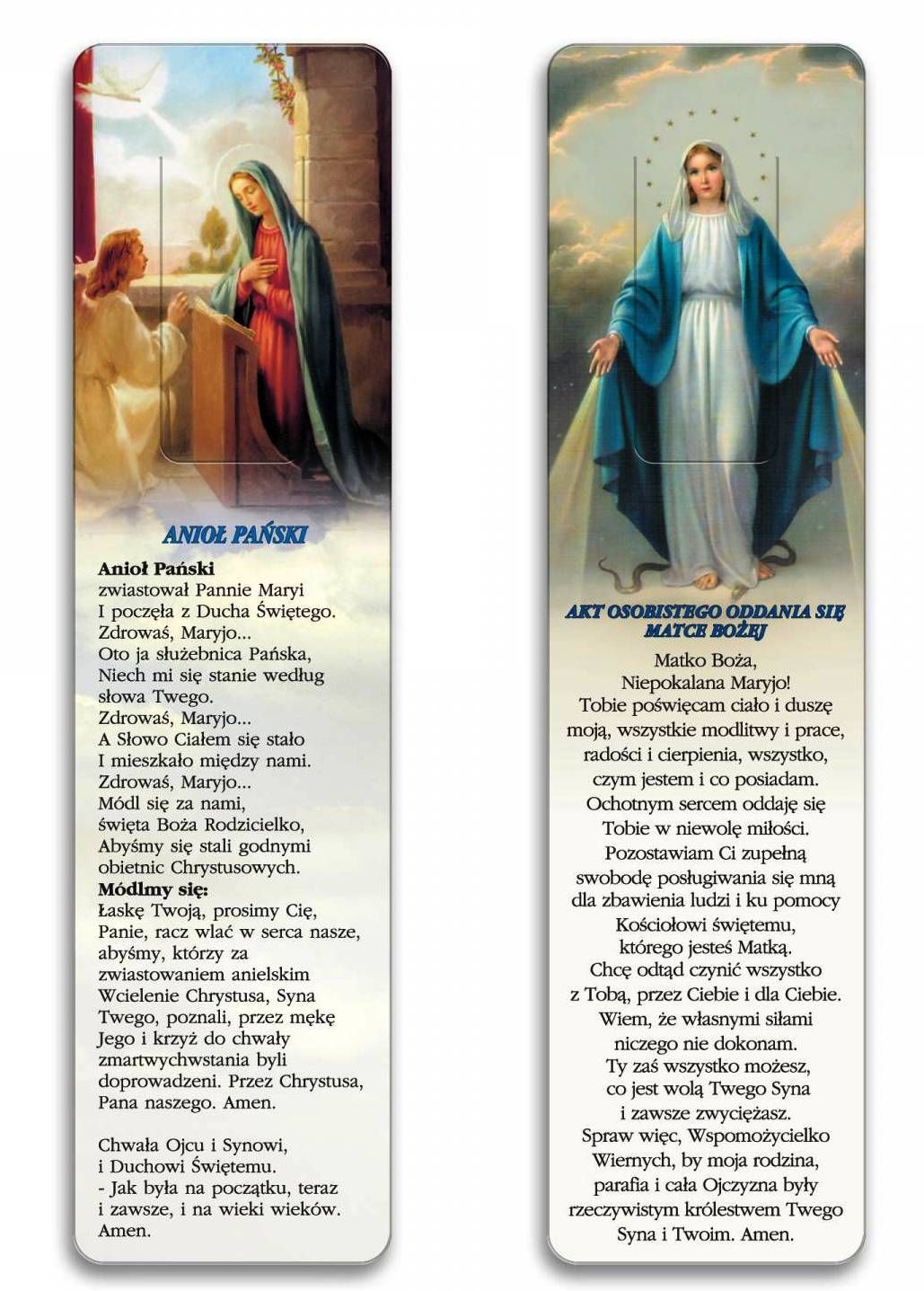 Zakładka do książki - Akt osobistego oddania się Matce Bożej