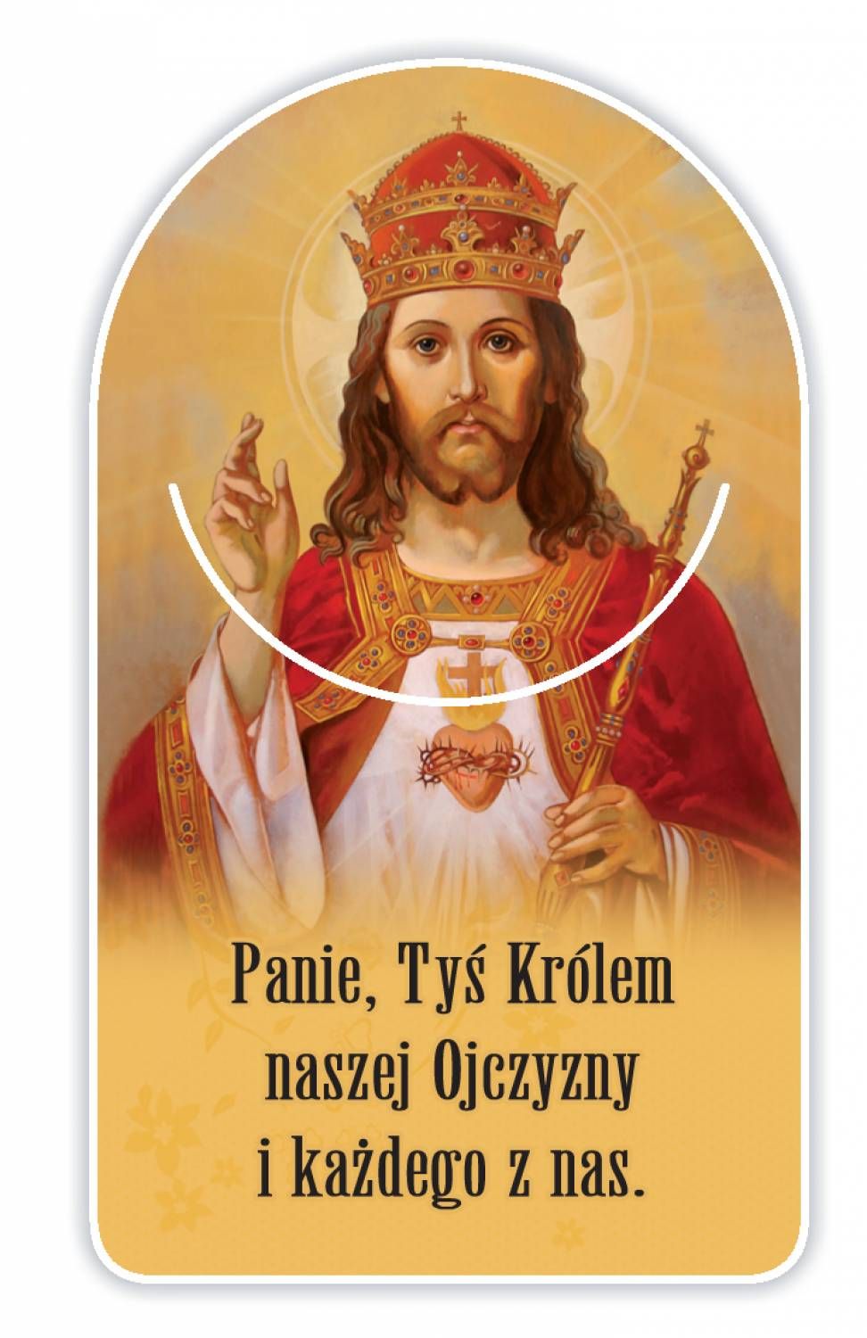Zakładka papierowa półokrągła - Chrystus Król